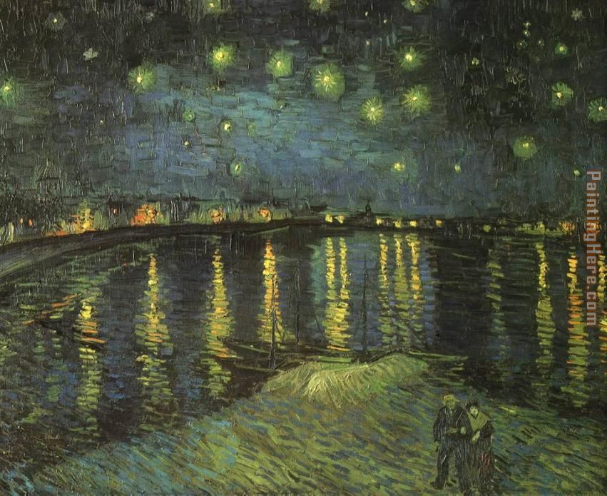 Starry Night over the Rhone I painting - Vincent van Gogh Starry Night over the Rhone I art painting